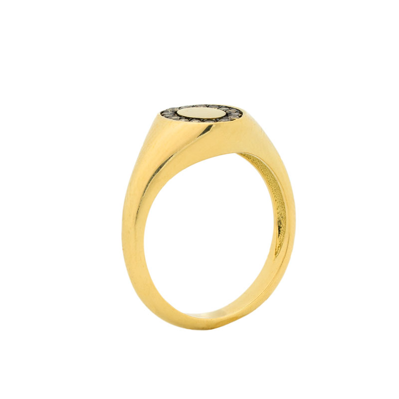 Alva Black Ring
